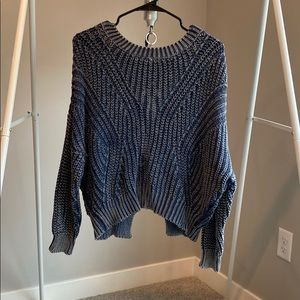 Faded blue knit sweater, NWT
